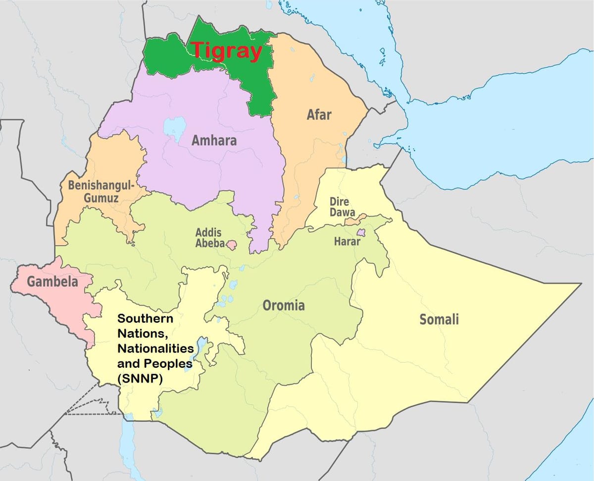 Etyopyen tigray kat jeyografik