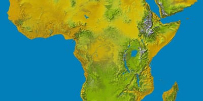 Kat jeyografik nan peyi letiopi highlands sou mond lan